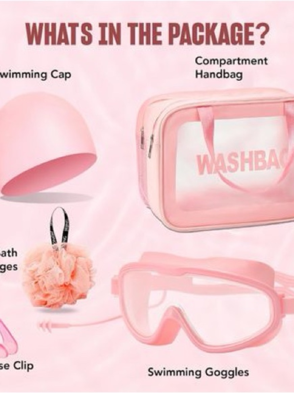 Kids Pink Swim Set - Pink Swimming Goggles & Accessories